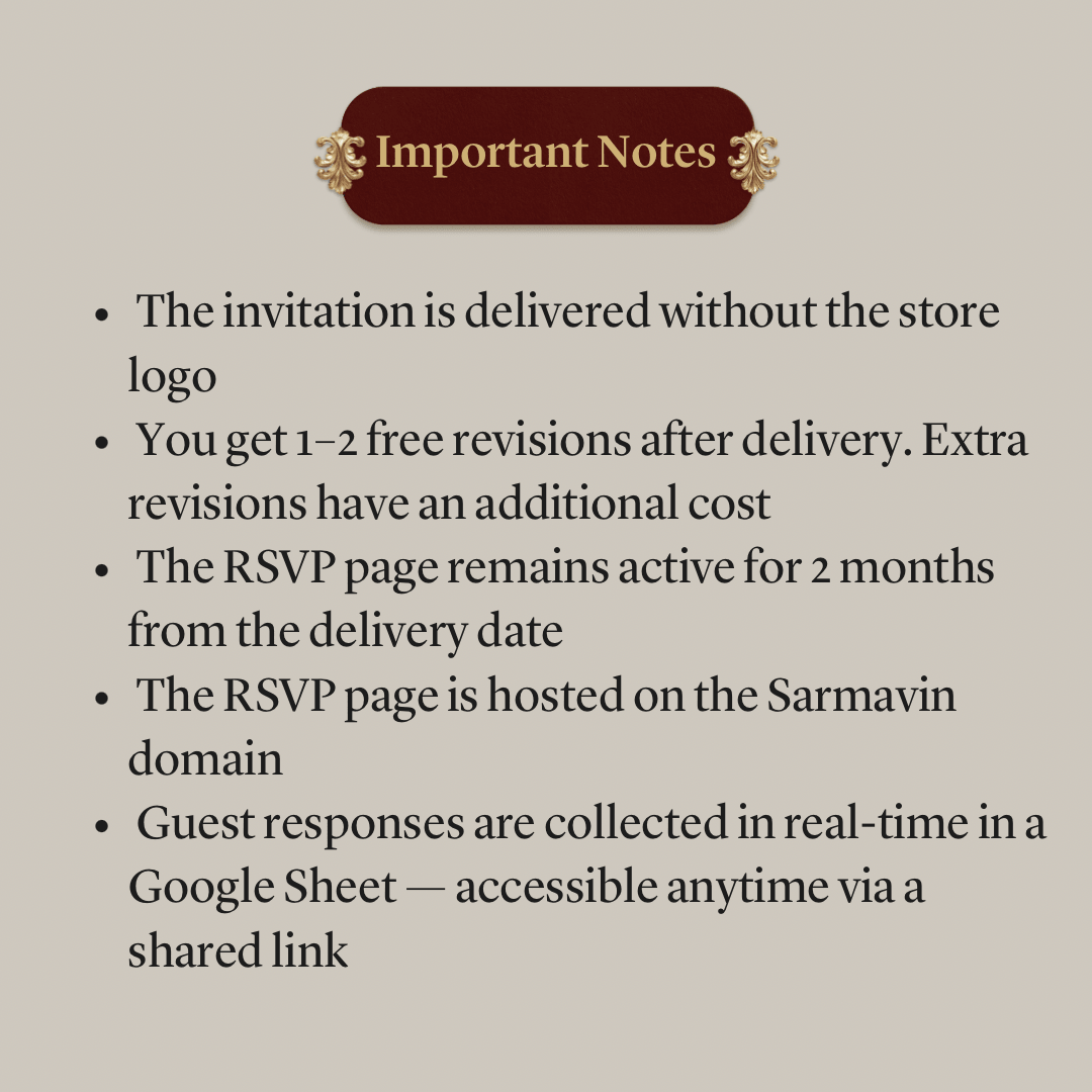Custom Wedding Video Invitation + Online RSVP & Guest Tracking
