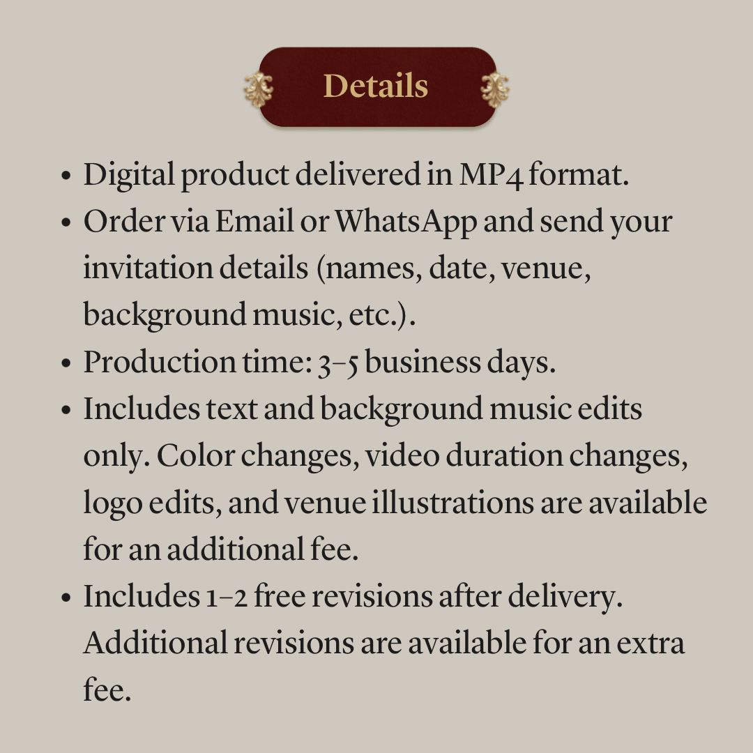 Wedding Video Invitation (MP4)