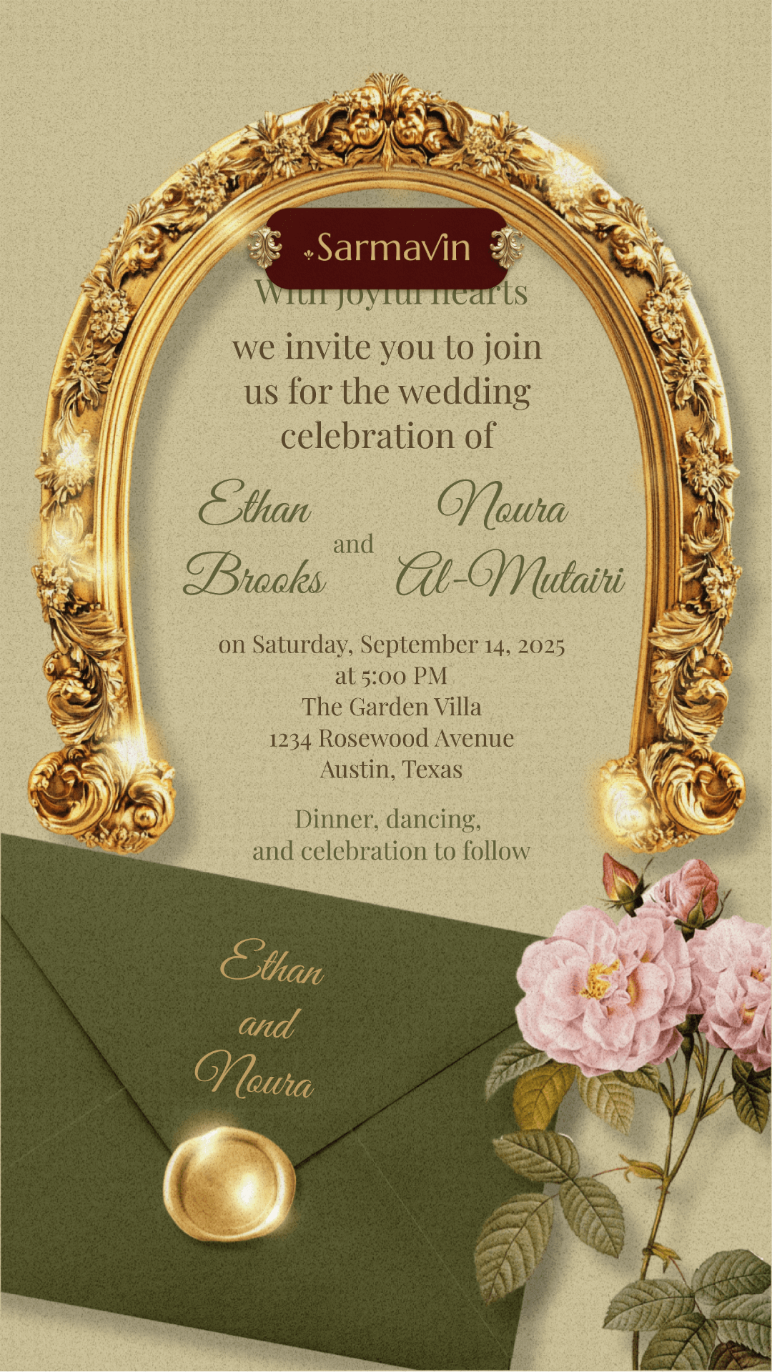 Digital Wedding Invitation (Card PNG)