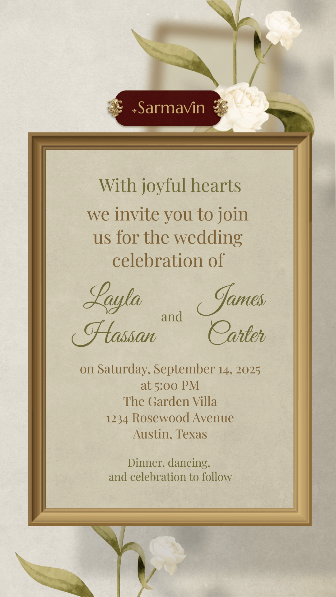 Digital Wedding Invitation (Card PNG)