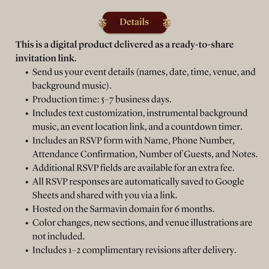 Wedding Invitation Website with RSVP