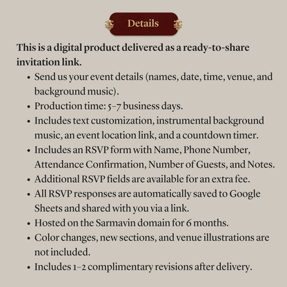 Wedding Invitation Website with RSVP