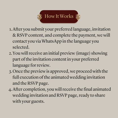 Custom Luxury Animated Wedding Invitation Video + Online RSVP Page