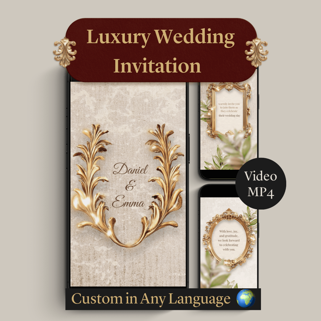 Custom Animated Wedding Invitation Video | Digital Wedding Invite