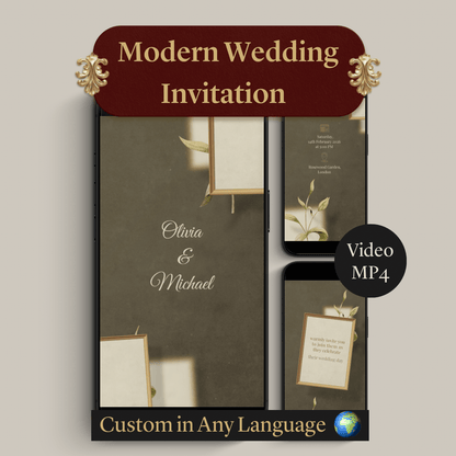 Custom Wedding Invitation Video | Animated Digital Invite