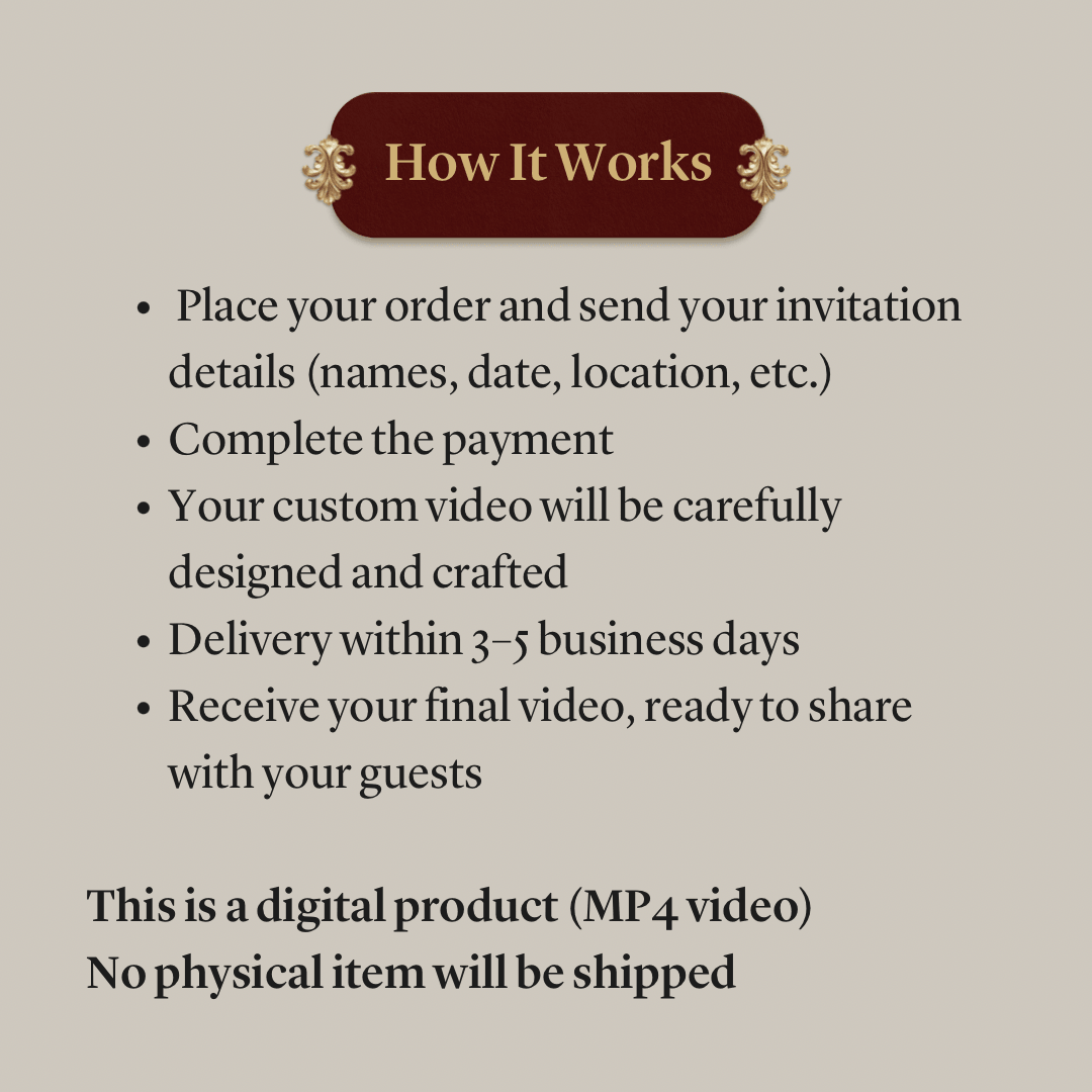 Custom Animated Wedding Invitation Video | Digital Wedding Invite