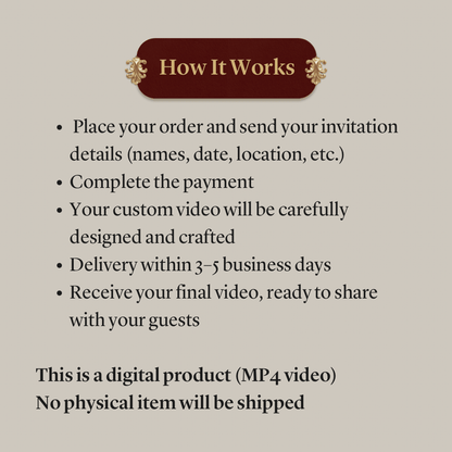 Custom Animated Wedding Invitation Video | Digital Wedding Invite