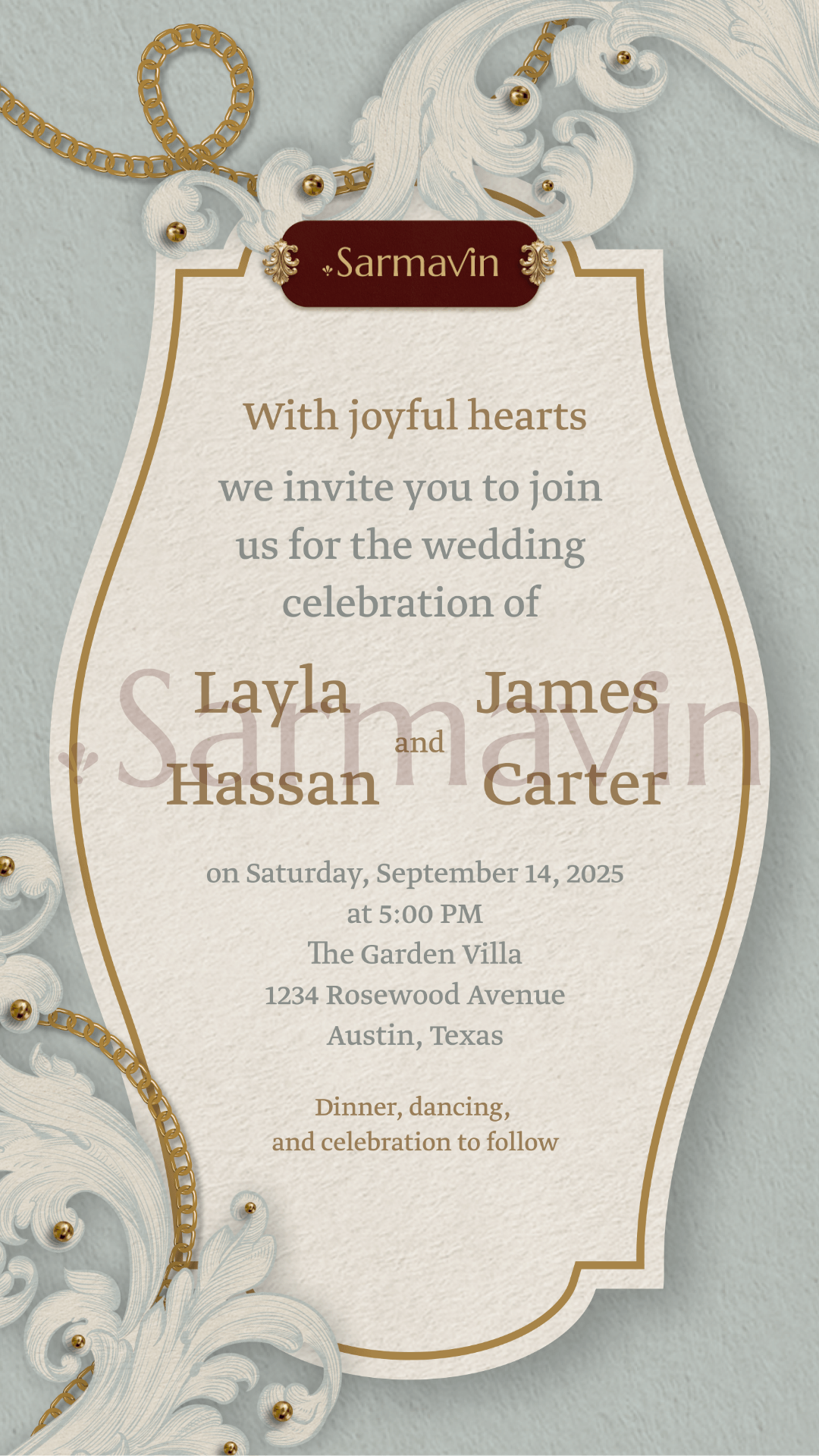 Digital Wedding Invitation (Card PNG)