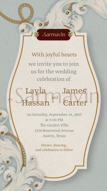 Digital Wedding Invitation (Card PNG)