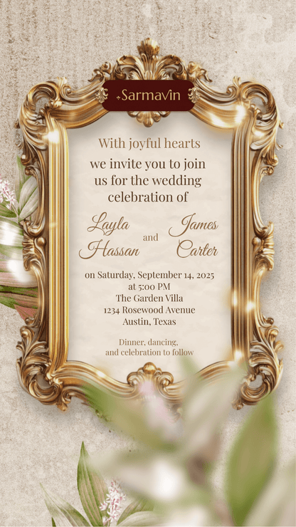 Digital Wedding Invitation (Card PNG)