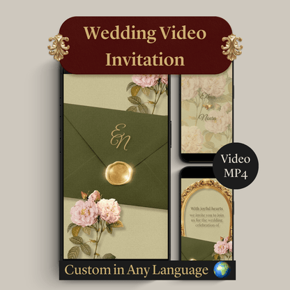 Custom Digital Wedding Invitation Video | Animated & Personalized