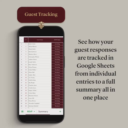Custom Wedding Video Invitation + Online RSVP & Guest Tracking