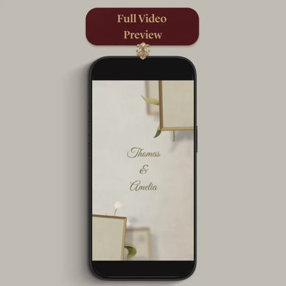 Custom Animated Wedding Invite Video | Modern Digital Invitation