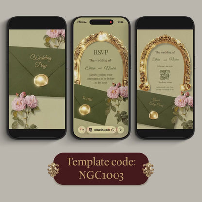 Custom Animated Invitation, RSVP, QR Entry Cards with Check-In App