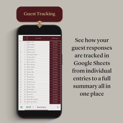 Custom Wedding Video Invitation + Online RSVP & Guest Tracking